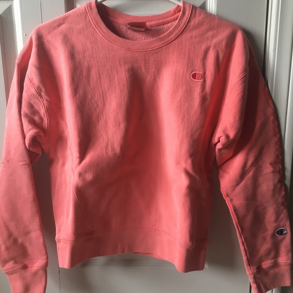 Coral pink Champion crew neck:
